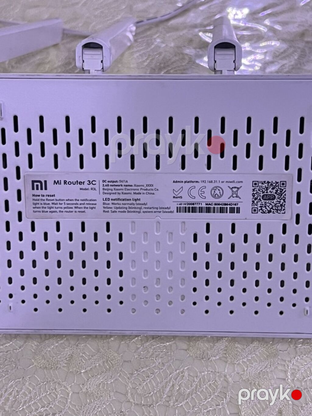 Xiaomi Mi Router 3C Wi‑Fi routeri Xüsusiyyətlər: - Model: R3L (Mi — Şəbəkə və server avadanlığı, Goranboy (3)