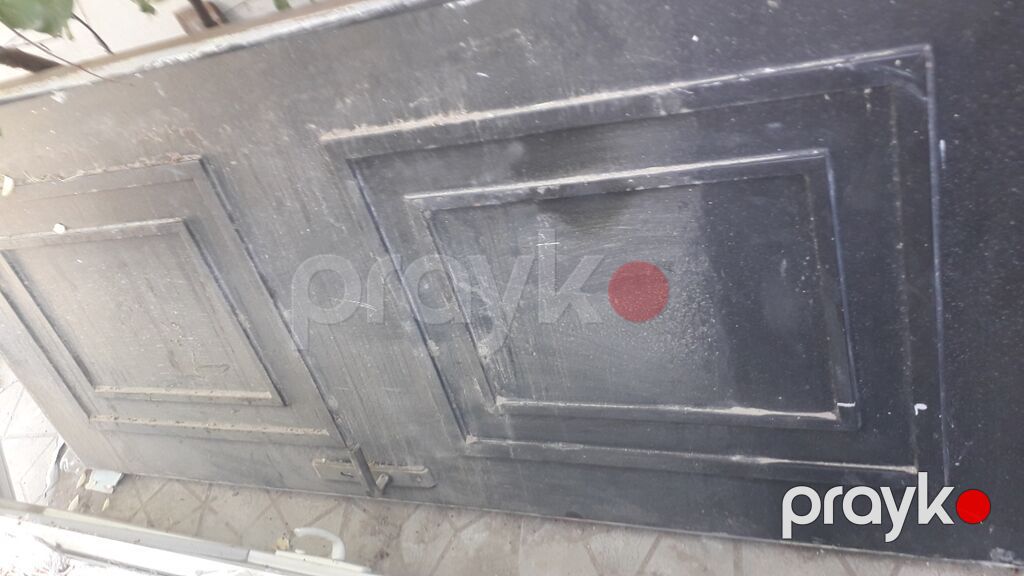 Qara ikiqat qapı - Material: metal - Rəng: mat qara - Konstruksiya — Pəncərələr, qapılar, balkonlar, Masazır
