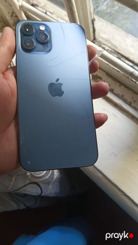 IPhone 12 Pro Max, 256 GB, Göy, Barmaq izi, Simsiz şarj, Face ID — Bakı
