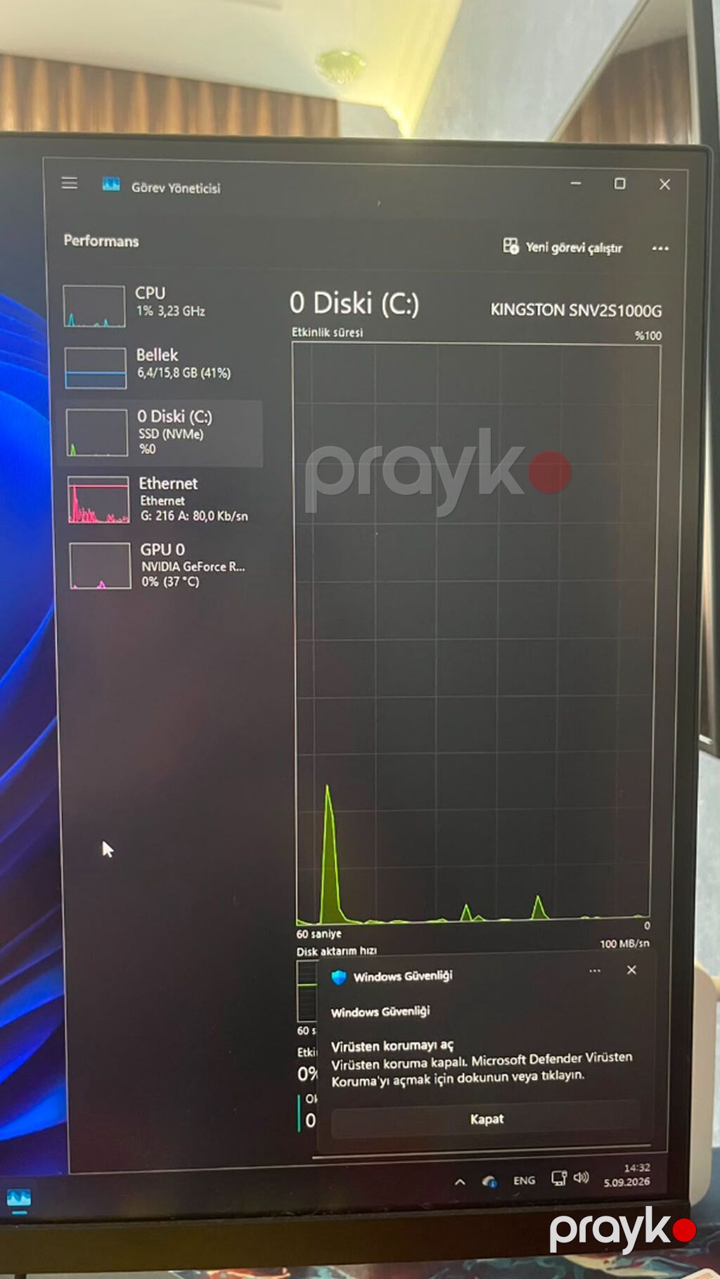 PC: i5-12400F RTX 4060 8GB 16GB DDR4 RAM 1TB Kingston NVMe — Masaüstü kompüterlər, Bakı (9)