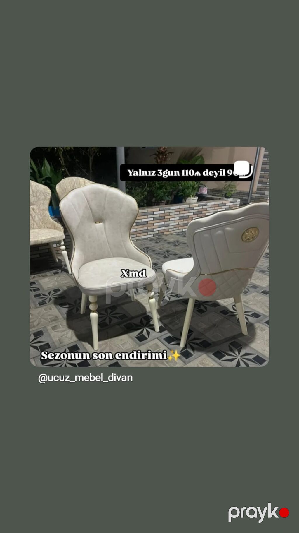 Yemək otağı üçün zərif dizaynlı yumşaq stullar - Model: yüksək — Stullar, Bakı (7)