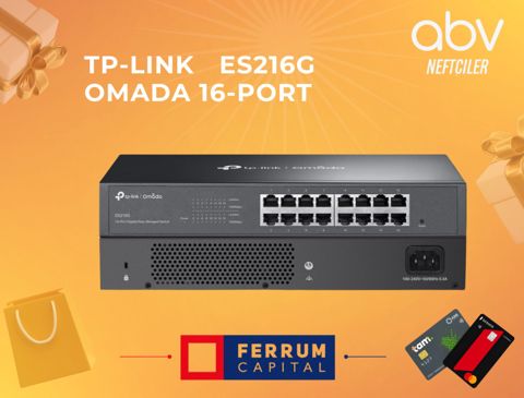 TP-Link ES216G Omada 16-Port GE Easy Managed Switch Omada — Bakı
