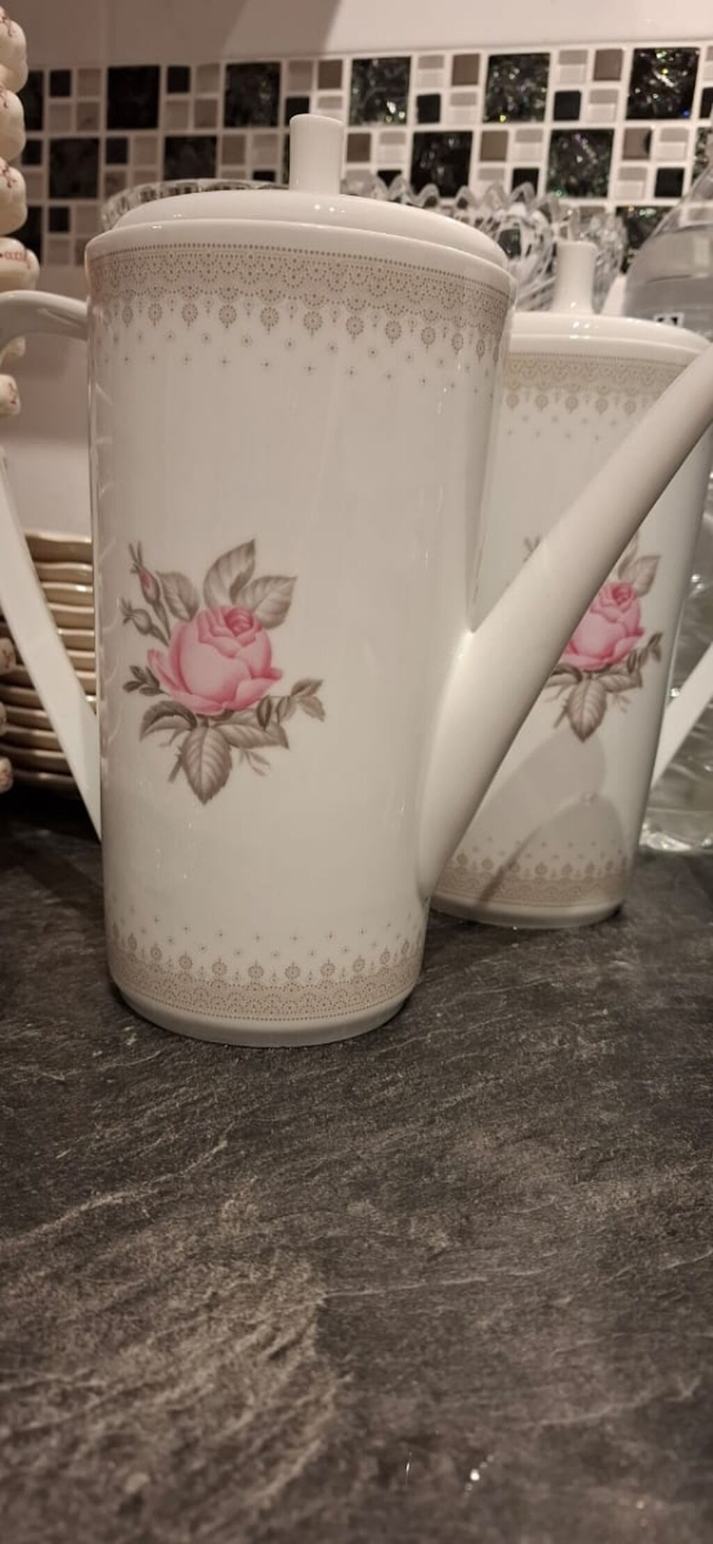 Çay dəsti, rəng - Ağ, Farfor, Almaniya — Süfrə qabı, Bakı (7)