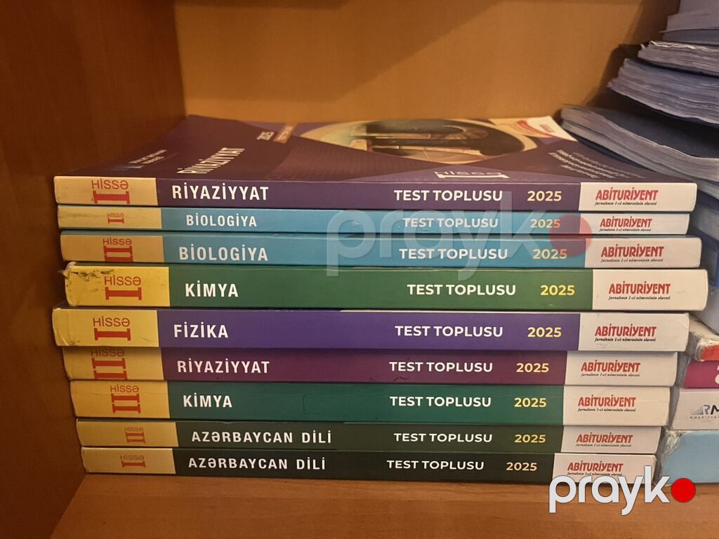 Abituriyent “Test Toplusu 2025” seriyası – müxtəlif fənlər üzrə — Kitablar, Bakı