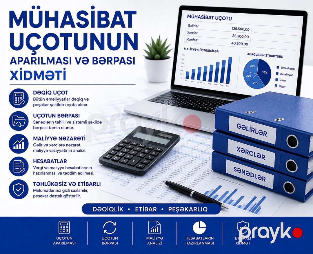 Mühasibat uçotun aparılması və bərpası xidmətləri — Mühasibəlik, maliyyə, Bakı