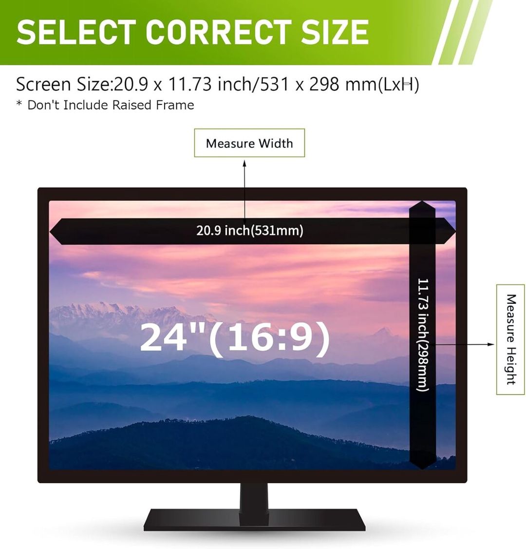 Screen protector 24"-16/9-531*298mm — Kompüterlər və noutbuklar, Bakı (2)