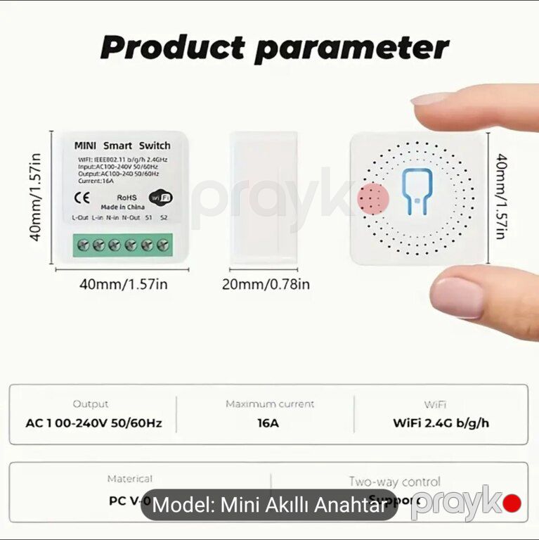 Tuya Mini Wi-Fi Keçid Modulu — Şəbəkə və server avadanlığı, Bakı (2)