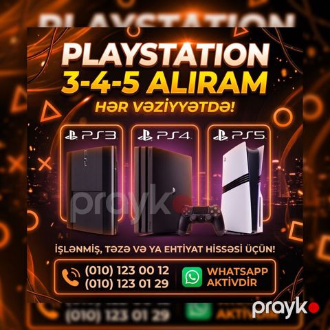PlayStation konsollarının alışı xidmətı. Aşağıdakı modellər qəbul