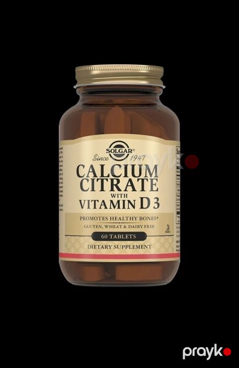 Solgar Calcium Citrate with Vitamin D3 – 60 tablet. - Tərkib: Kalsium — Bakı