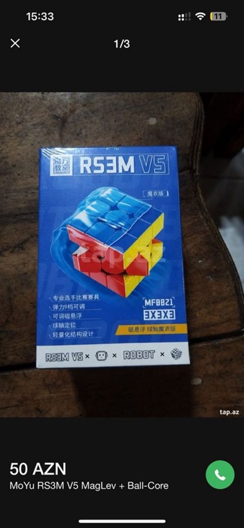 MoYu RS3M V5 MagLev + Ball-Core sürət kubu - Model: RS3M V5 (MF8821) — Bakı