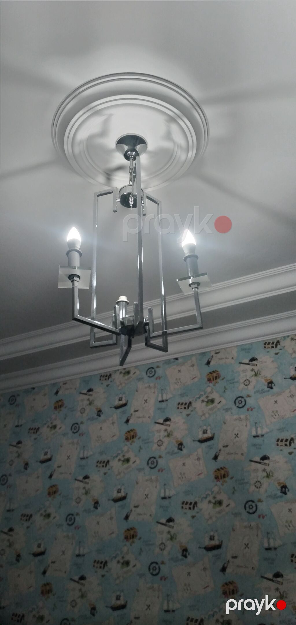 Çılçıraq, 3 lampa, Metal — Tavan is?qlar? v? cilc?raqlar, Bakı (2)