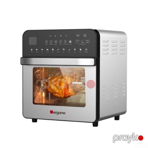 Aerofritür soba Bergamo BG-AFO6442A16D Silver 16L 1700W Rəsmi iş — Bakı