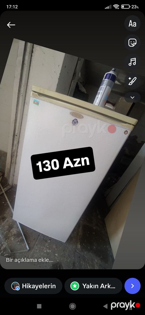 Qiymət: 130 AZN Məhsul: Bir qapılı kiçik soyuducu (üst hissədə — Digah