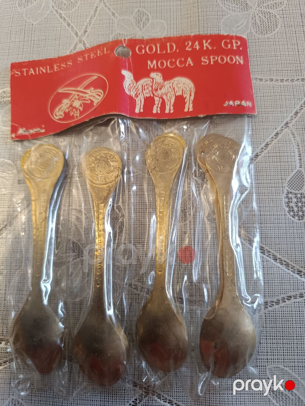 Məhsul: 24K qızıl örtüklü mokka qaşıqları dəsti - Brend/istehsal — Qaşıq, çəngəl, bıçaq, Bakı (2)