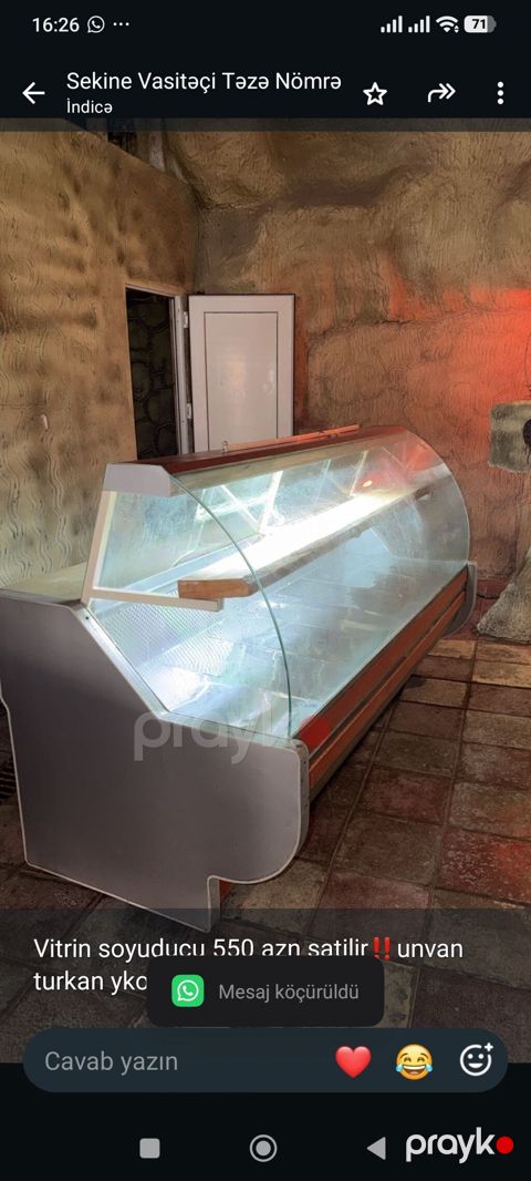 Vitrin soyuducu 550 azn satilir‼ unvan turkan ykod9898 sekine — Bakı
