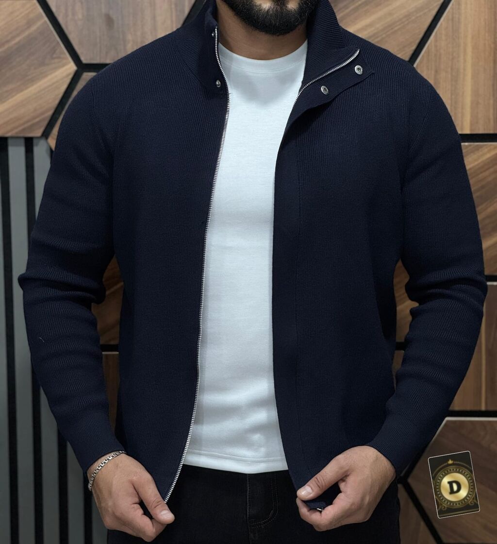 Kişi trikotaj jaketi – fermuarlı, düyməli yaxalı model - Model: kişi — Coqlar və zaqetlər, Sumqayıt (4)