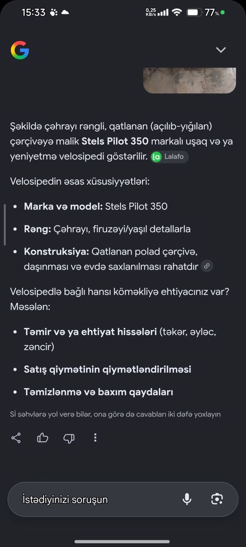 İşlənmiş İki təkərli Uşaq velosipedi Adidas, 20" — Digah
