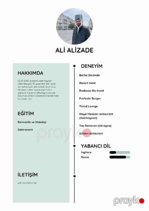 Barmen, 5 ildən artıq təcrübə — Bakı
