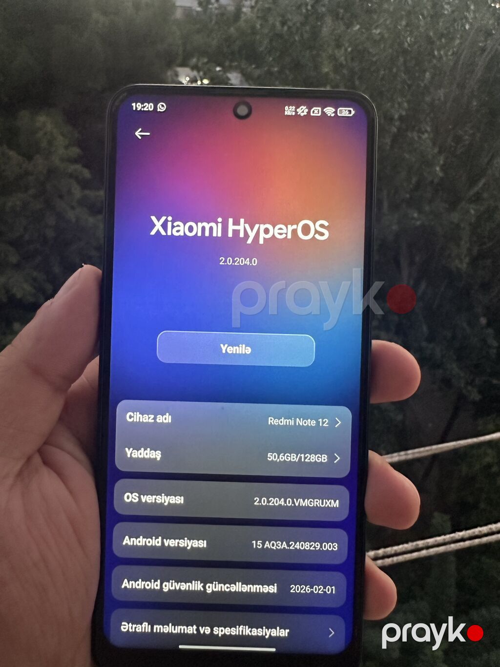 Redmi Note 12, 128 GB, Barmaq izi, İki sim kartlı, Face ID — Xiaomi, Bakı (4)