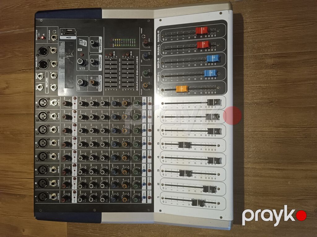 Yamaha KV80 gücləndiricili miks pultu - 8 mono kanal: hər kanalda XLR — Studiya və konsert üçün, Beyləqan
