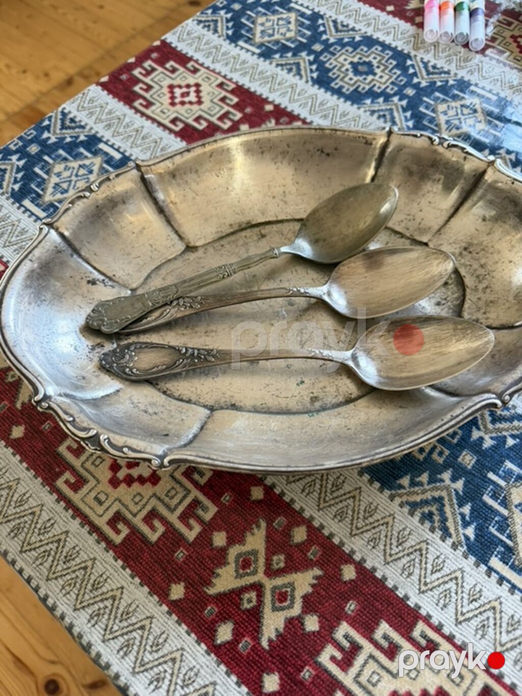 Kolleksiya üçün klassik metal süfrə dəsti - Tərkib: 1 ədəd oval — Qablar və mətbəx əşyaları, Digah (2)