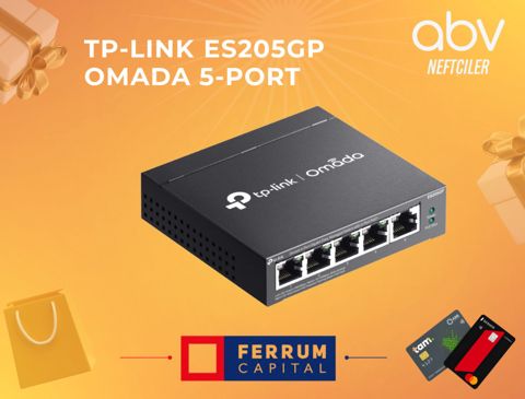 TP-Link ES205GP Omada 5-Port GE Easy Managed PoE Switch, 5?GE RJ45 Port — Bakı