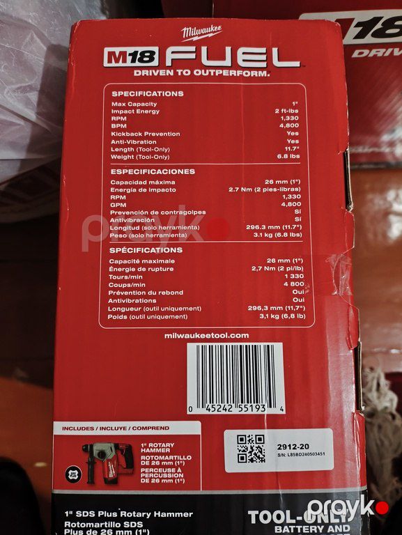 Drel "Milwaukee 2912" — Təmir və inşaat, Bakı (5)