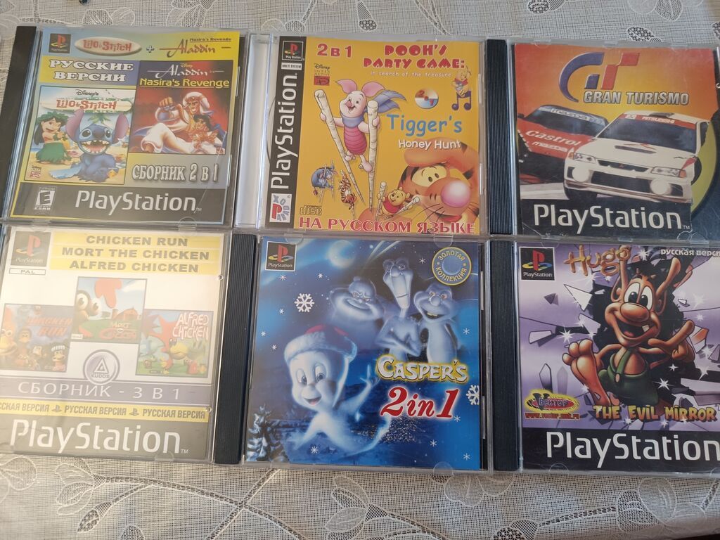 Sony PlayStation1 (PS1, FAT, Avropa) oyun konsolu seti. 6 original — Oyun konsolları, Bakı (4)