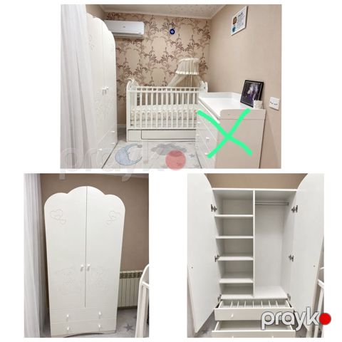 Usaq otagi mebeli beshik(matras,tul daxil) ve dolab Qiymet 2 si 350