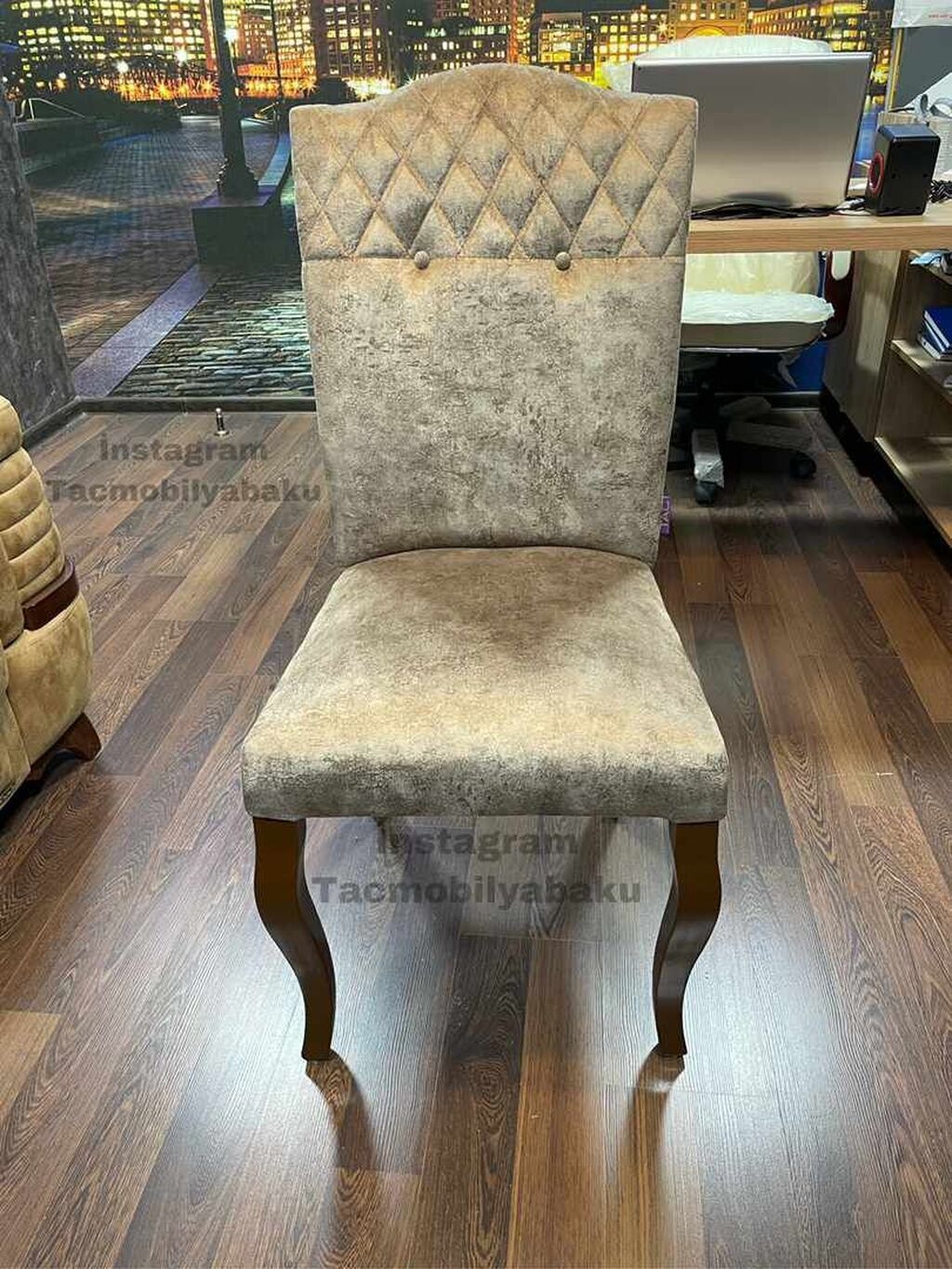 Qonaq otağı üçün, Yeni, Açılmayan, Dördbucaq masa, 6 stul — Masalar və stullar, Bakı (10)