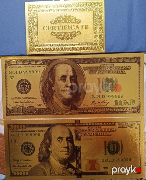 Qızıl 100 dollar suvenir — Bakı
