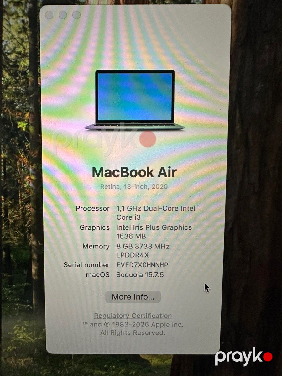 Apple MacBook Air 13″ Retina 2020 — 8/256 GB — Noutbuklar, Bakı (3)