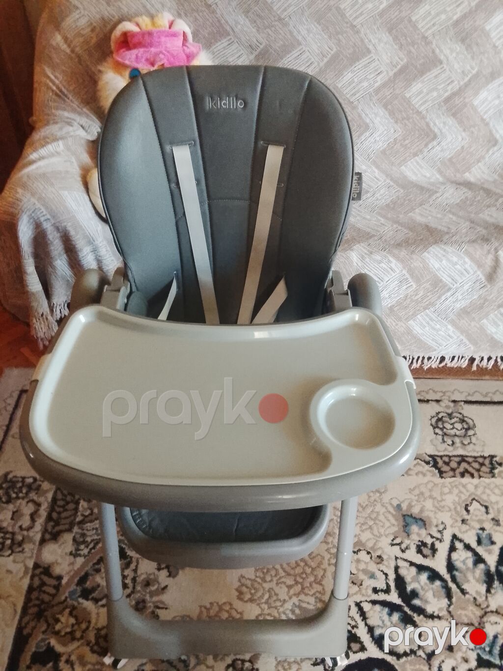 Kidillo uşaq yemək kürsüsü - Rəng: boz - Yumşaq, rahat oturacaq və — Qidalandırma stulları, Bakı
