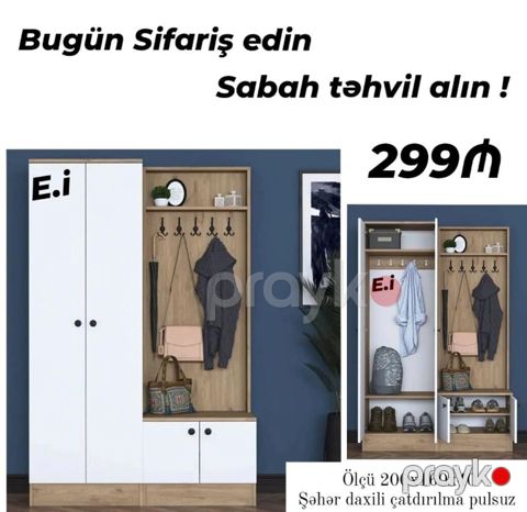 Dəhliz dolabı Yep yeni 299 azn rəng seçimi var çatdırılma var — Saray