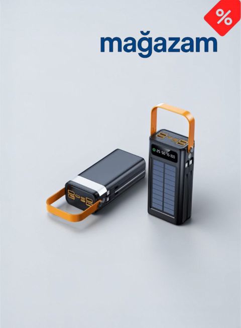 Denx DX438 Solar Power Bank 80000 mAh Günəş Panelli Portativ Enerji Yığıcı — Bakı