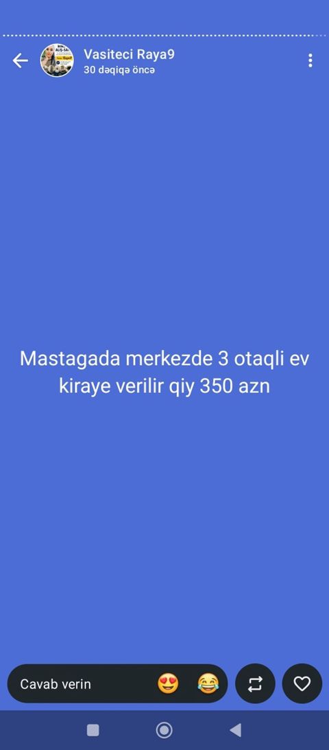 Kirayə ev Maştağa — Bakı