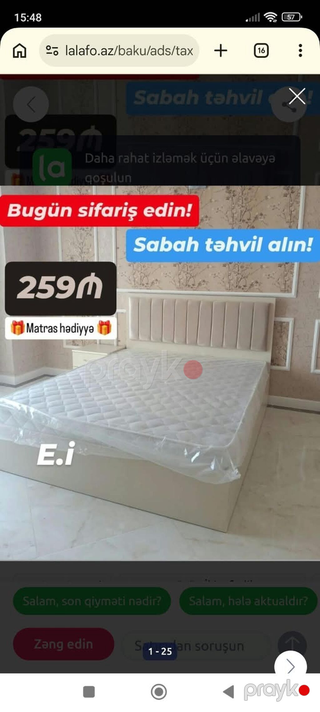 Məhsul: Yataq dəsti – müxtəlif modellər Xüsusiyyətlər: - Modern — Yataq otağı mobilya dəstləri, Digah (6)