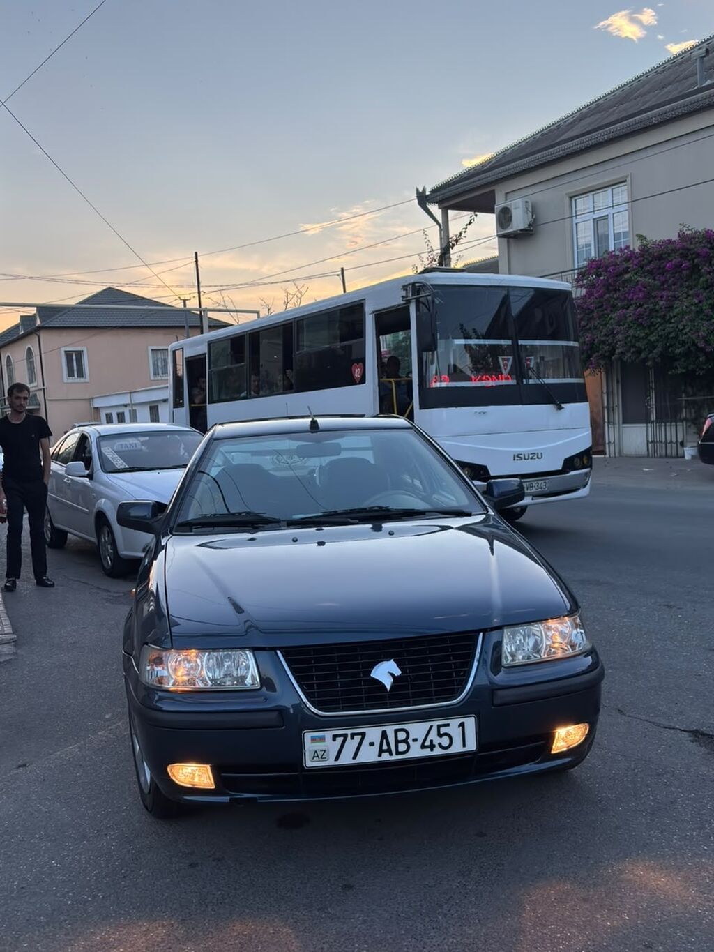Iran Khodro (Ikco) Samand LX sedan - Kuzov: 4 qapılı sedan, tünd boz — Avtomobillər, Bakı (2)