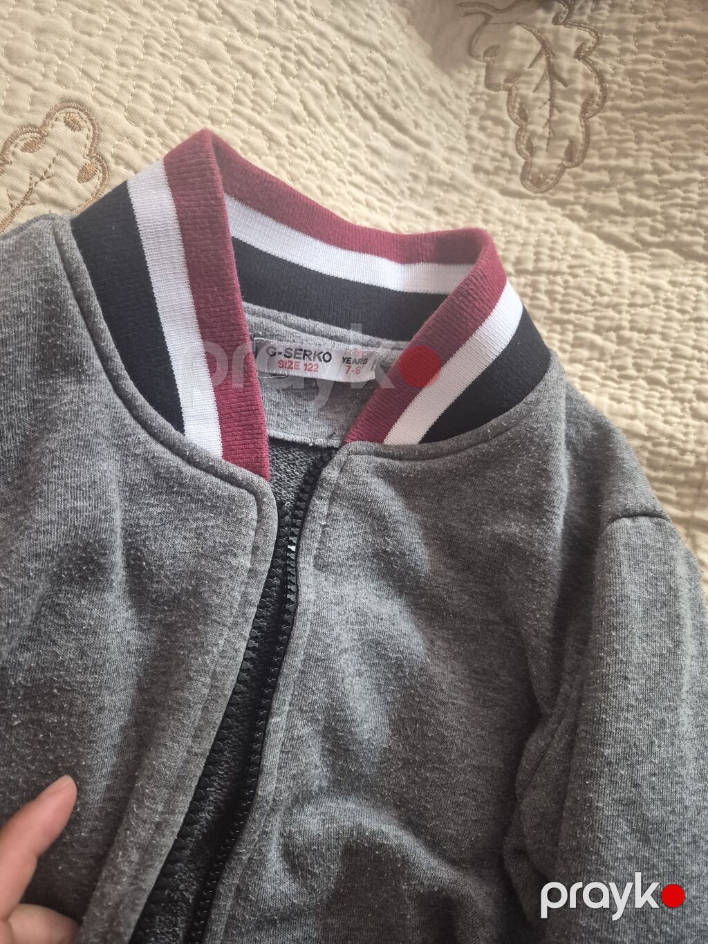 Uşaq geyim dəsti - Boz bomber ceket: G-serko markası, ölçü 122 (7-8 — Məktəb forması, Bakı