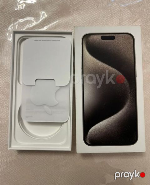 Apple iPhone 15 Pro Max White Titanium 256GB/8GB qutusu — Bakı