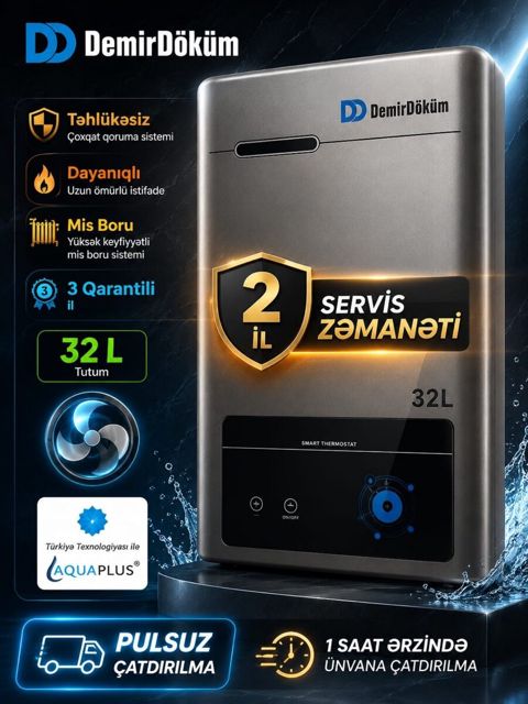 Su qızdırıcısı Demirdöküm 32 lt — Bakı