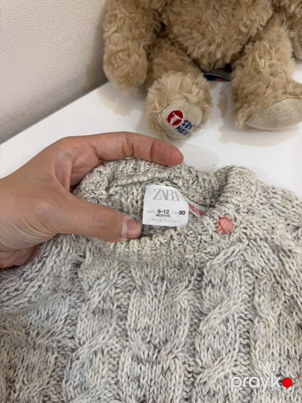 Zara körpə sviteri - Model: kabel toxumalı trikotaj sviter - Rəng — Uşaq geyimi, Bakı (2)