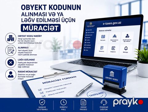 Obyekt kodunun alınması və ya ləğv edilməsi üçün müraciət — Bakı