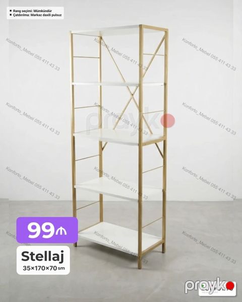 Məhsul: Stellaj (raf sistemi) Ölçülər: 35 170 70 sm Təsvir: - 5 — Bakı