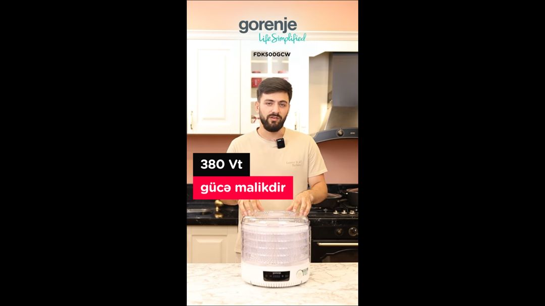 Meyvə və tərəvəz qurudan Gorenje FDK500GCW — Mətbəx texnikası, Bakı (2)