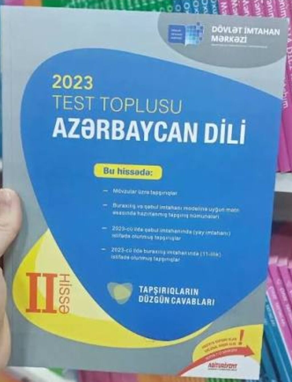 Məhsul: 2023 “Test Toplusu – Azərbaycan dili” (DİM), I hissə və II — Kitablar, Bakı (3)