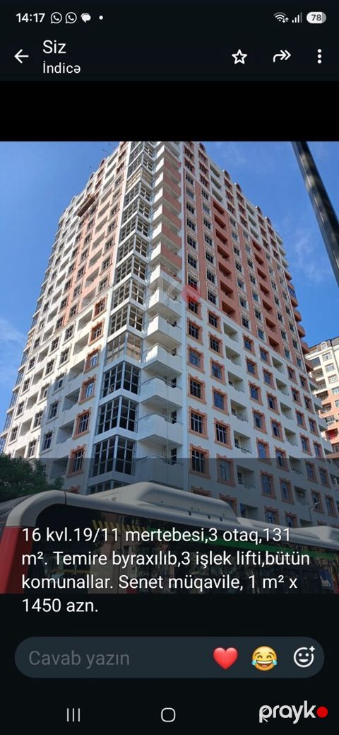 2-otaqlı yeni tikili, Sumqayıt ş., 61 m²