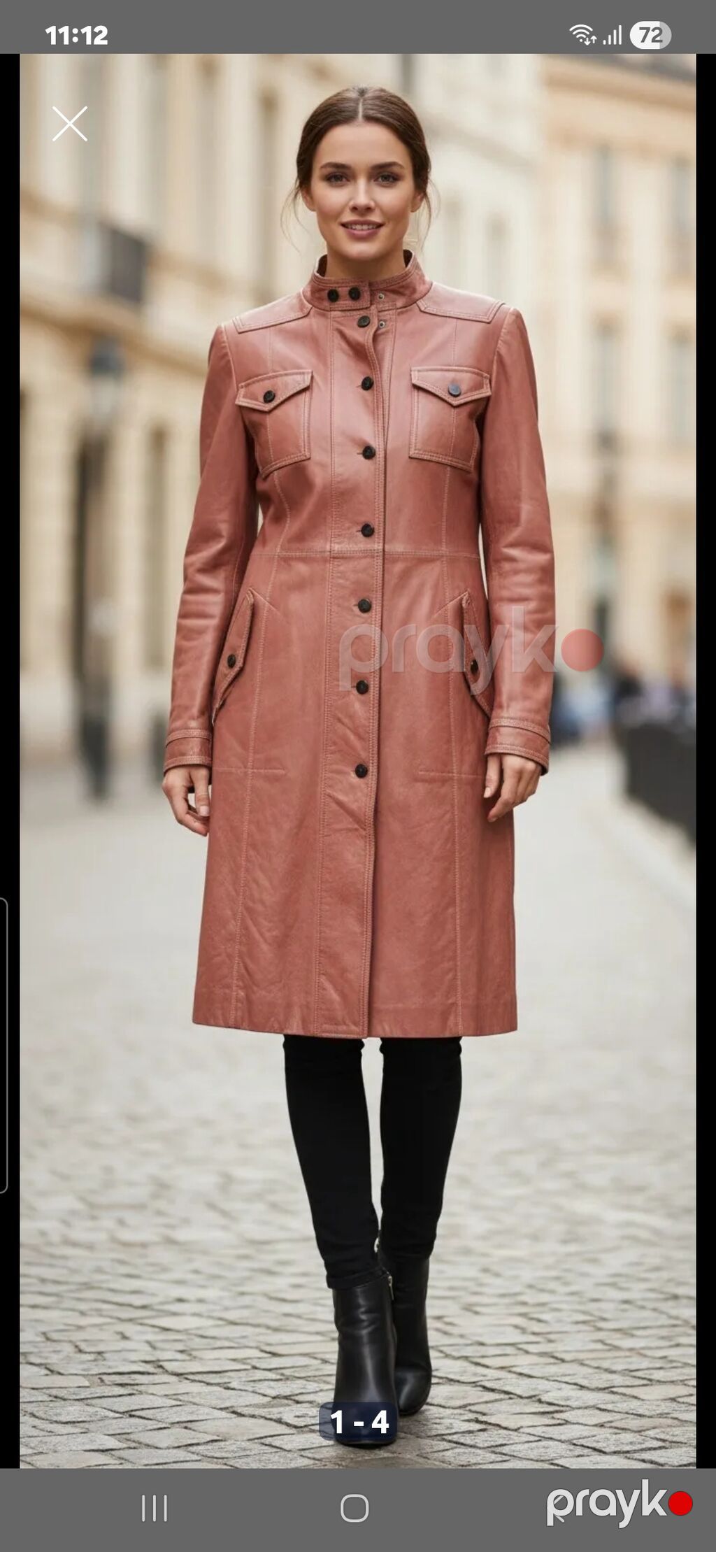 Palto, Burberry, rəng - Çəhrayı — Palto, Bakı (4)