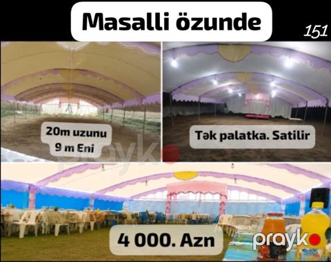 Masallı ərazisində iri ölçülü tədbir çadırı (tək palatka) satılır — Masallı