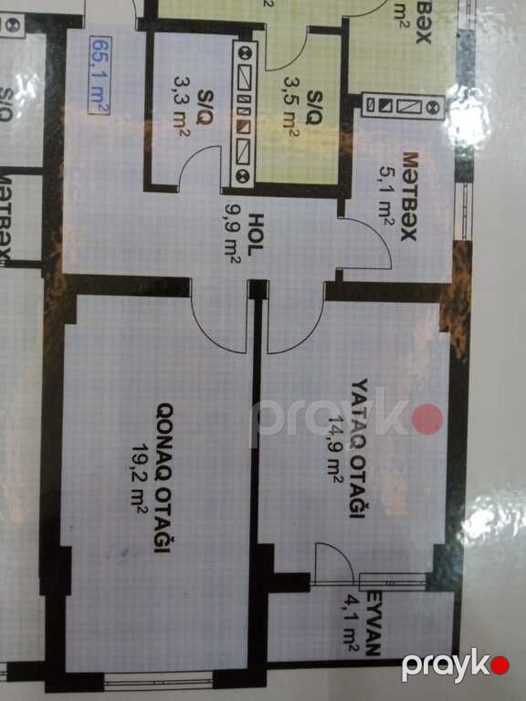 2-otaqlı yeni tikili, Xırdalan ş., 65.4 m² — Mənzil, Xırdalan (2)